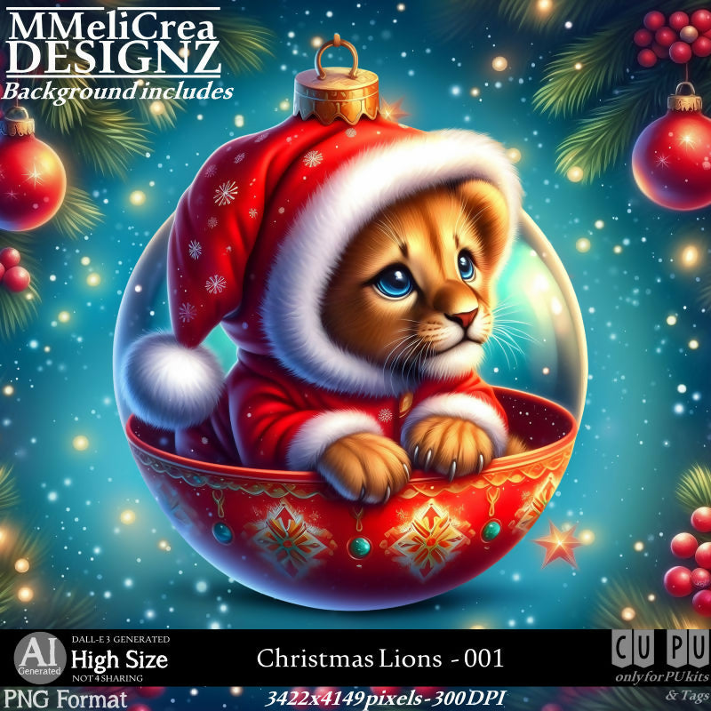 MMD - AI - Christmas Lions - CU001