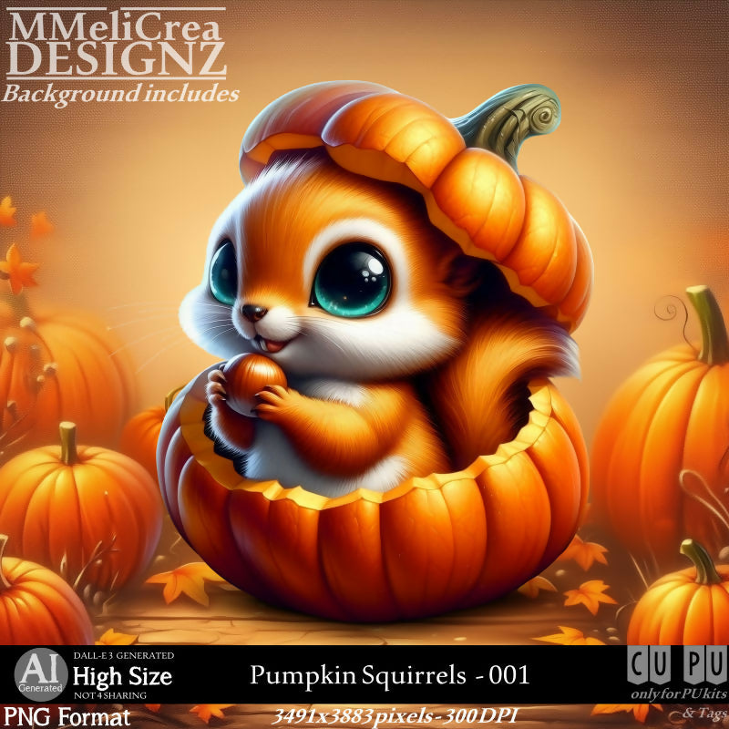 MMD - AI - Pumpkin Squirrels - CU001