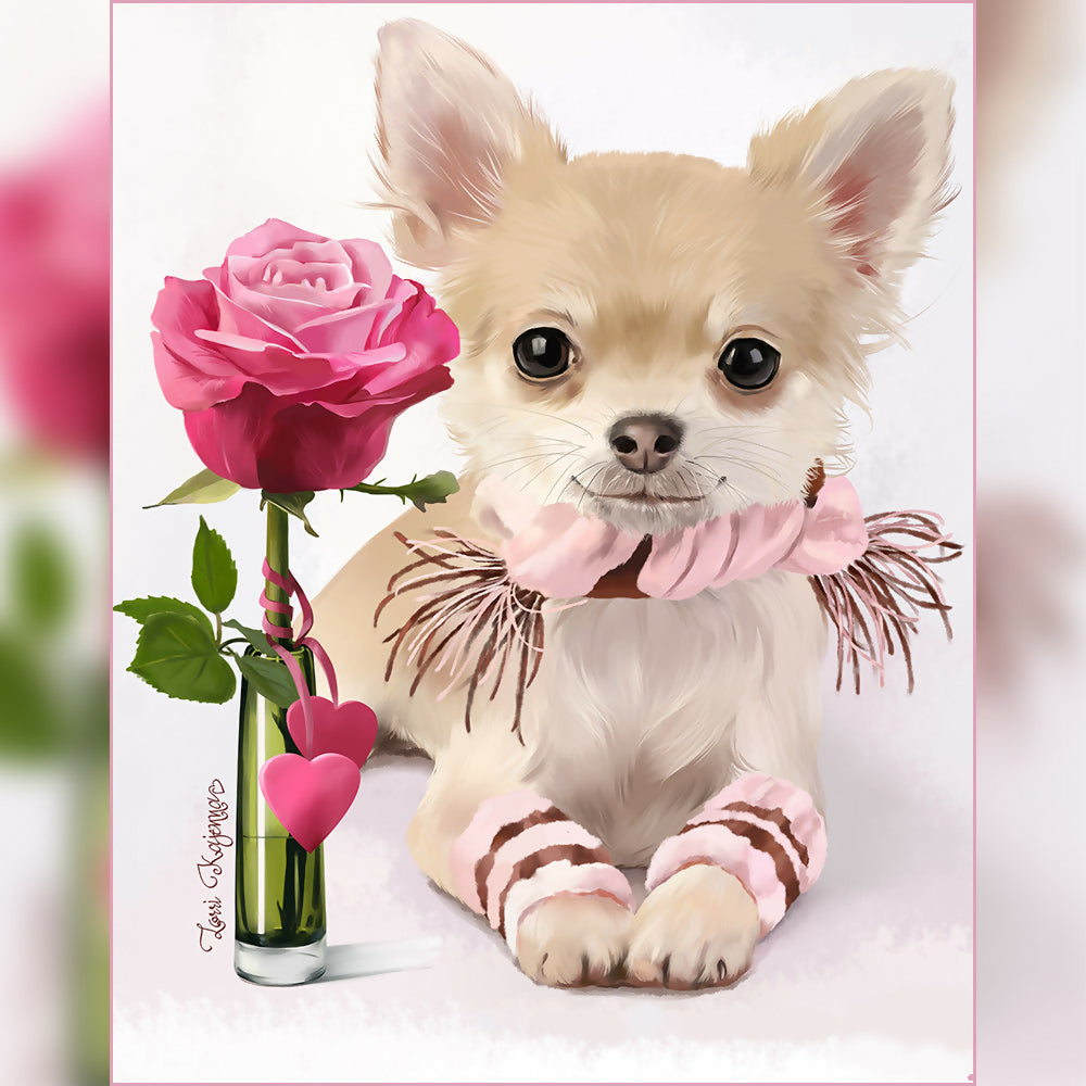 The Puppy and the Rose