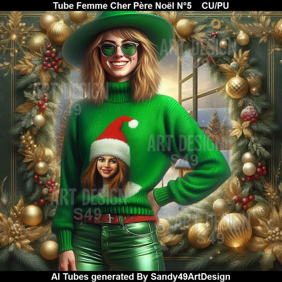 Tube Femme Cher Père Noël N°5