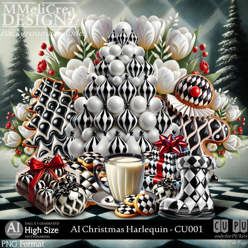 MMD - AI - Christmas Harlequin - CU001
