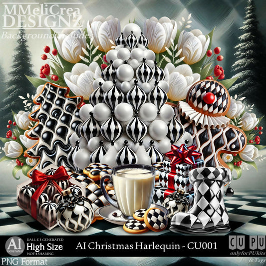 MMD - AI - Christmas Harlequin - CU001