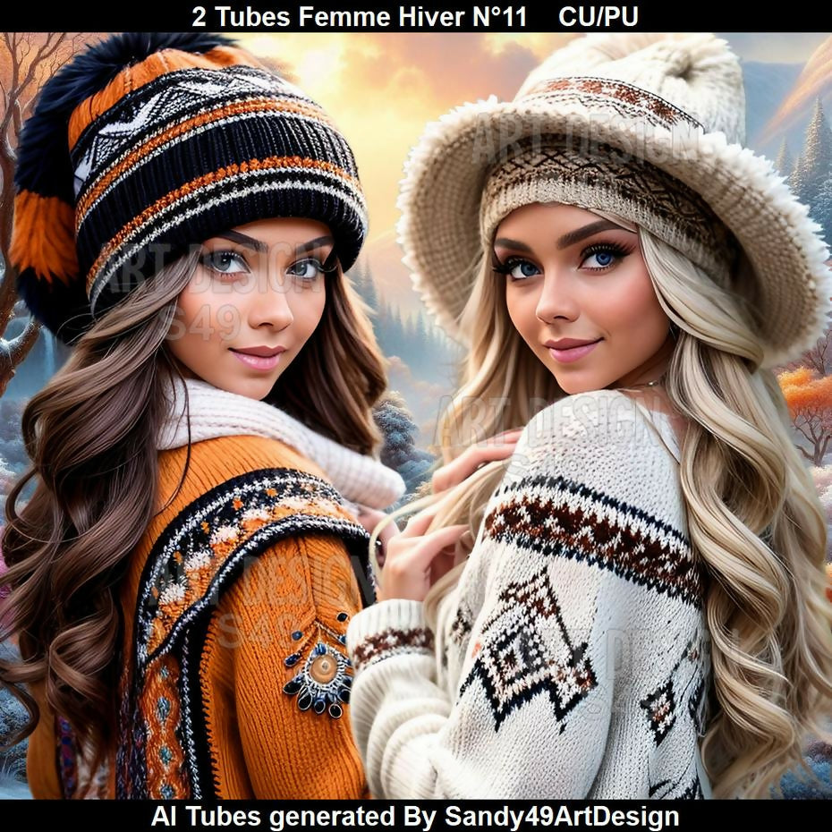 2 Tubes Femme Hiver N°11