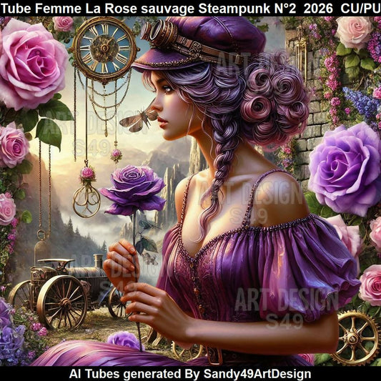Tube Femme La Rose sauvage Steampunk N°2 2026