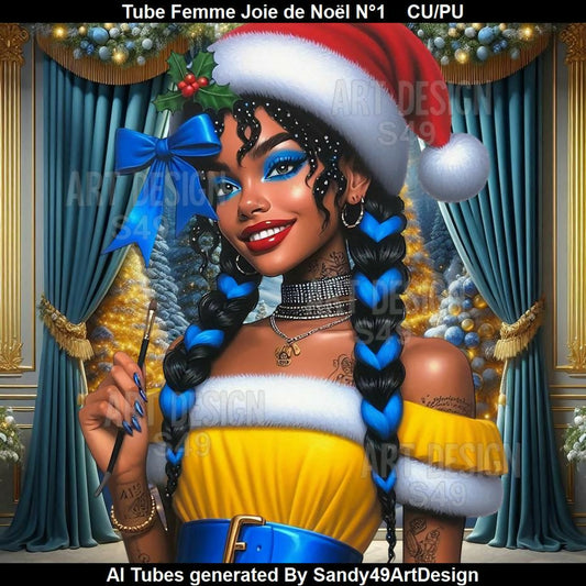 Tube Femme La Joie de Noël N°1