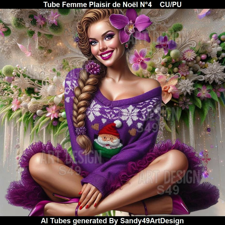 Tube Femme Plaisir de Noël N°4