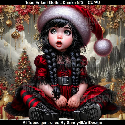 Tube Enfant Gothic Danika N°2 2025