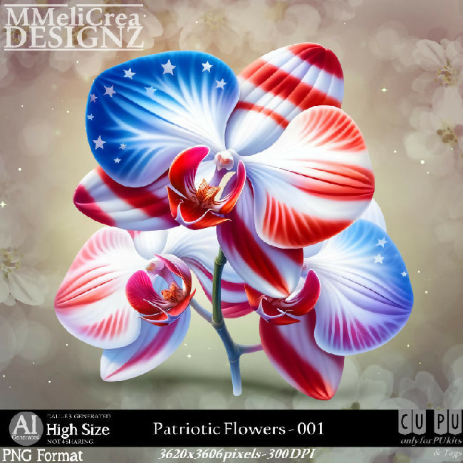 AI - Patriotic Flowers - CU001