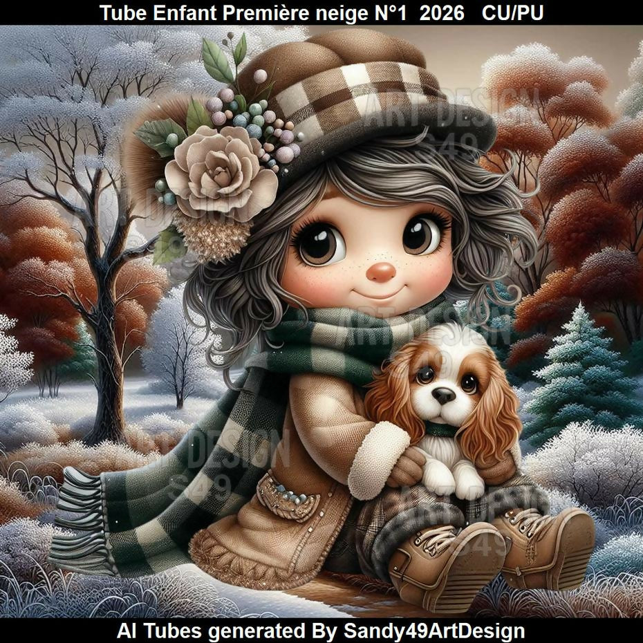 Tube Enfant Première neige N°1 2026