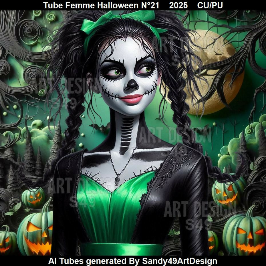 Tube Femme Halloween N°21 2025