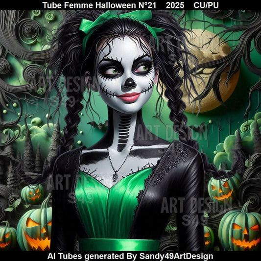 Tube Femme Halloween N°21 2025