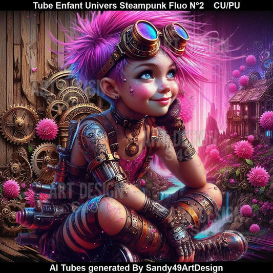 Tube Enfant Univers Steampunk Fluo N°2