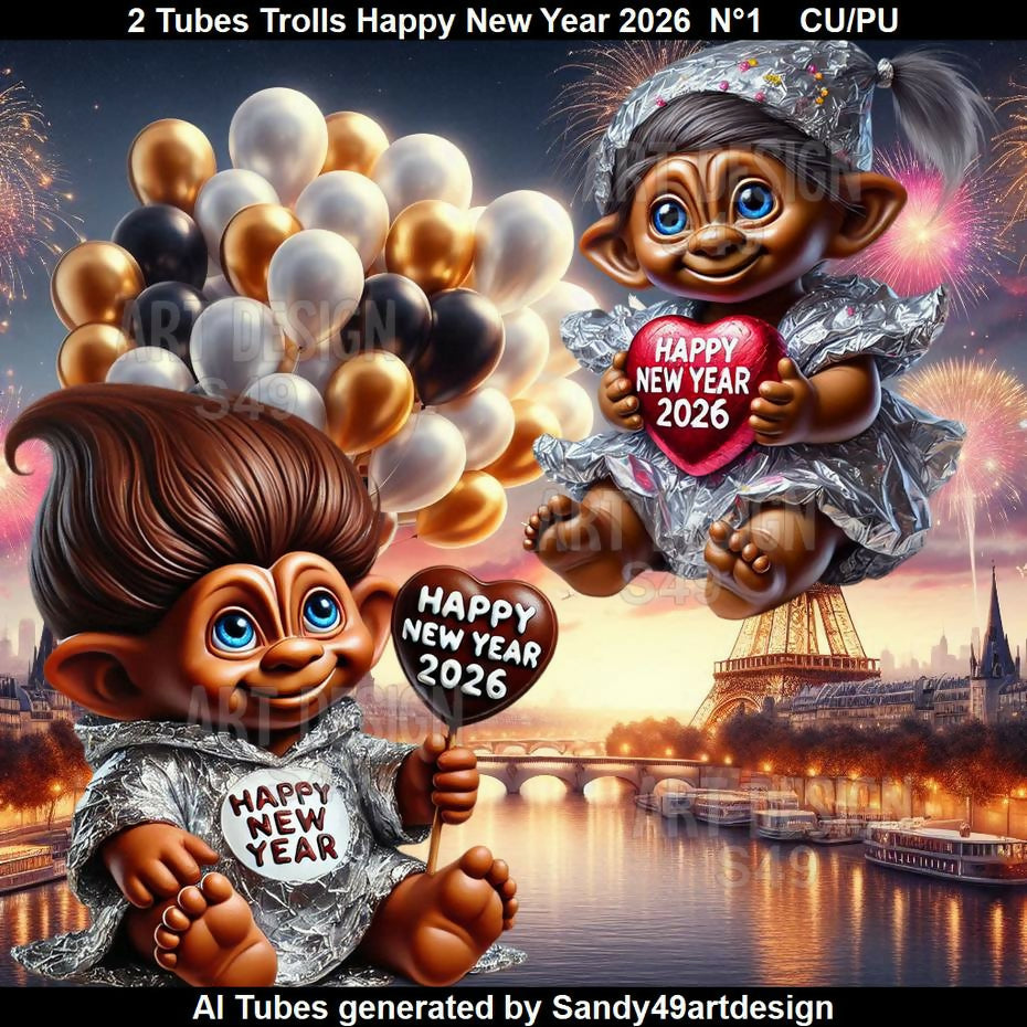 2 Tubes Féérie Happy New Year 2026 N°1