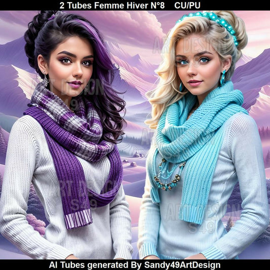 2 Tubes Femme Hiver N°8