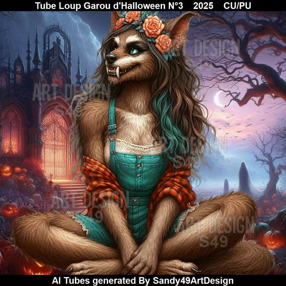 Tube Loup Garou d'Halloween N°3 2025