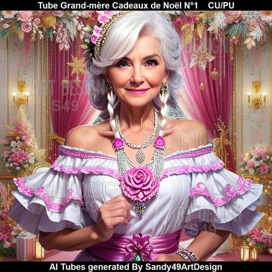 Tube Grand-mère Cadeaux de Noël N°1