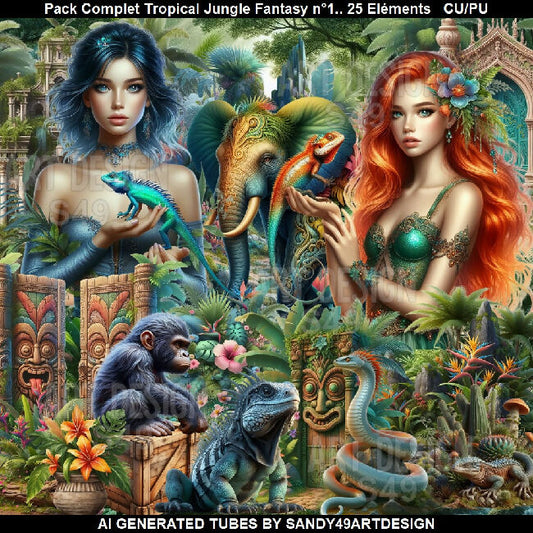 Pack complet Tropical Jungle Fantaisy N°1
