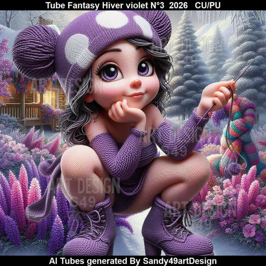 Tube Fantasy Hiver violet N°3 2026