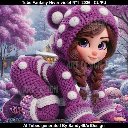 Tube Fantasy Hiver violet N°1 2026
