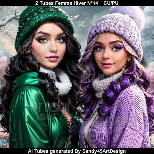 2 Tubes Femme Hiver N°14