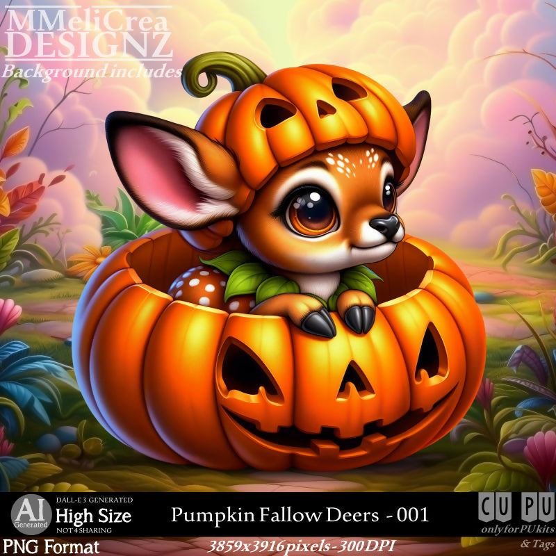 MMD - AI - Pumpkin Fallow Deers - CU001