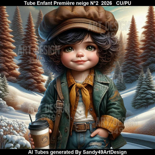 Tube Enfant Première neige N°2 2026