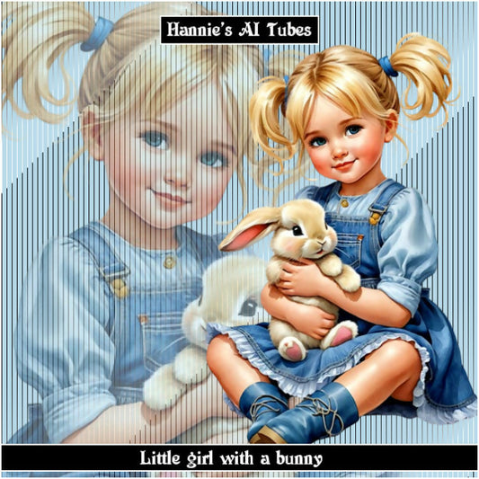 Little girl with bunny