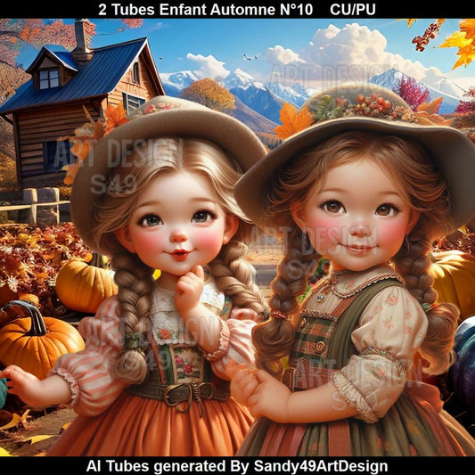 2 Tubes Enfant Automne N°10