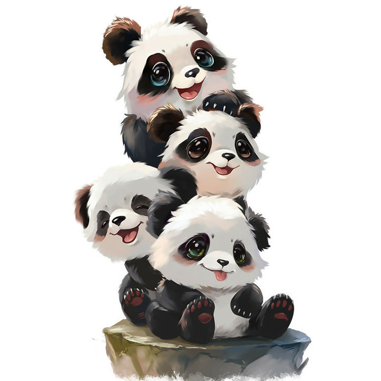 4pandas and a watermelon