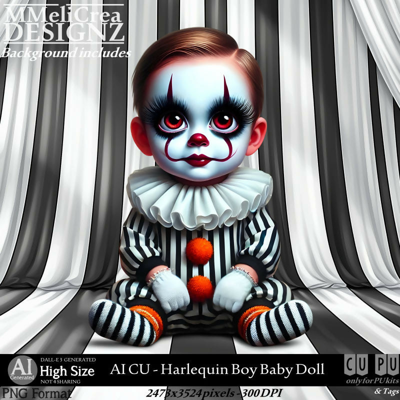 MMD - AI - CU Harlequin Boy Baby Doll