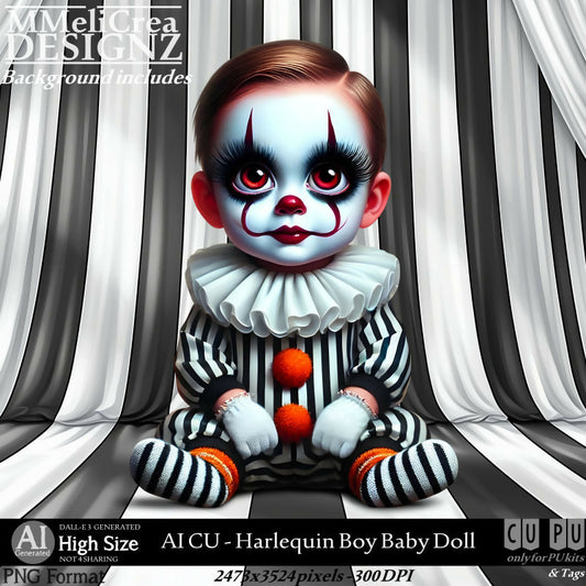 MMD - AI - CU Harlequin Boy Baby Doll