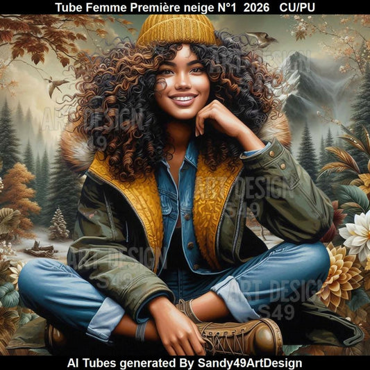 Tube Femme Première neige N°1 2026