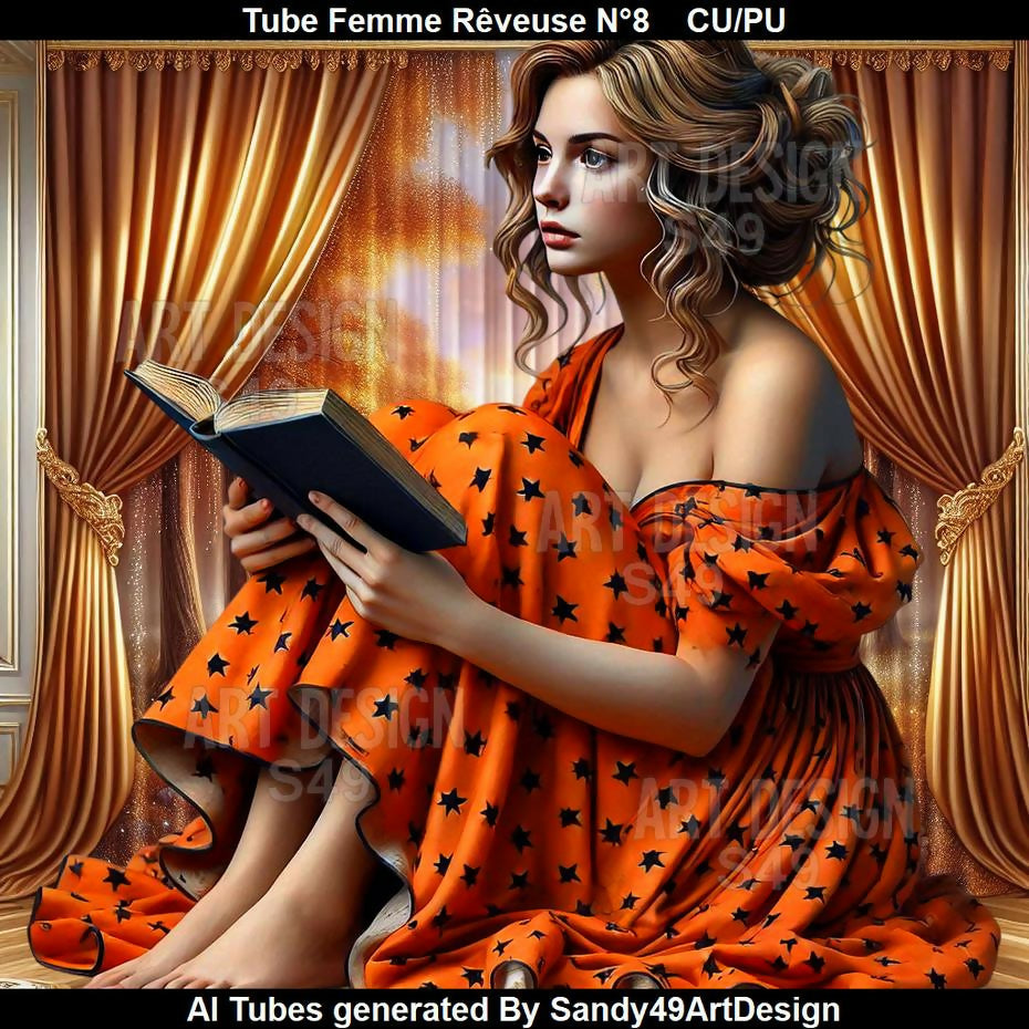 Tube Femme Rêveuse N°8