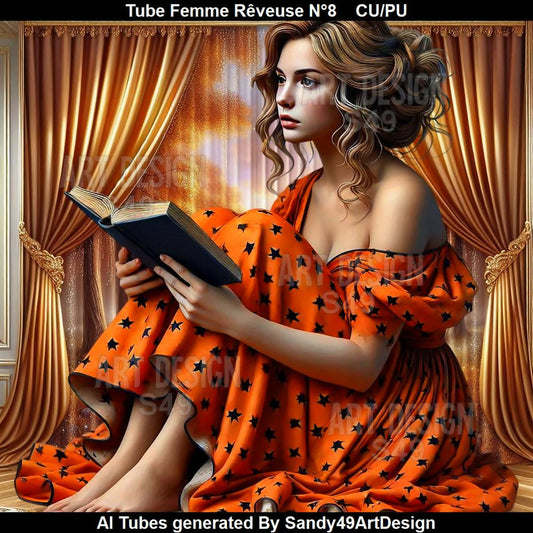 Tube Femme Rêveuse N°8