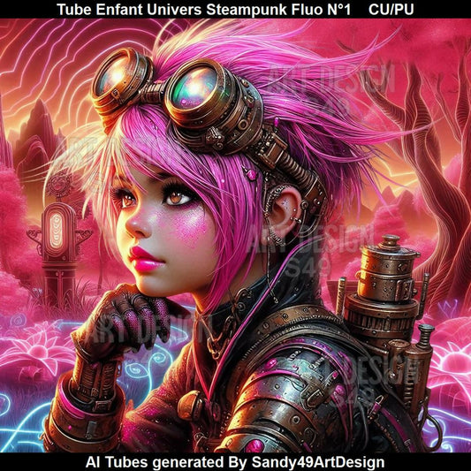 Tube Enfant Univers Steampunk Fluo N°1
