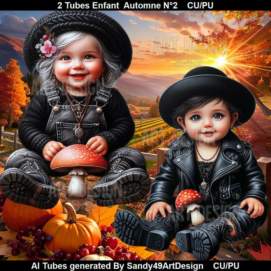 2 Tubes Enfant Automne N°2