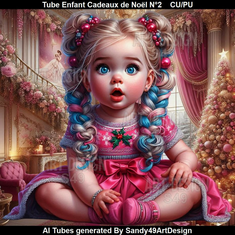 Tube Enfant Cadeaux de Noël N°2