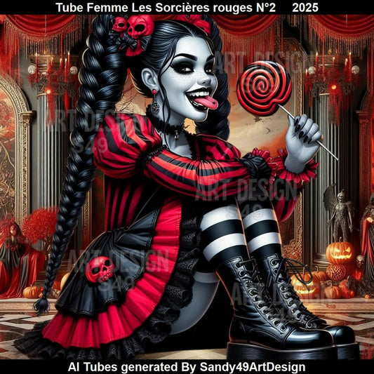 Tube Femme Les Sorcières rouges N°2