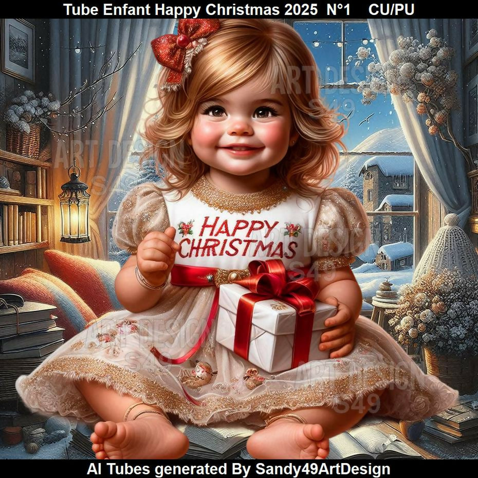 Tube Enfant Happy Christmas 2025 N°1