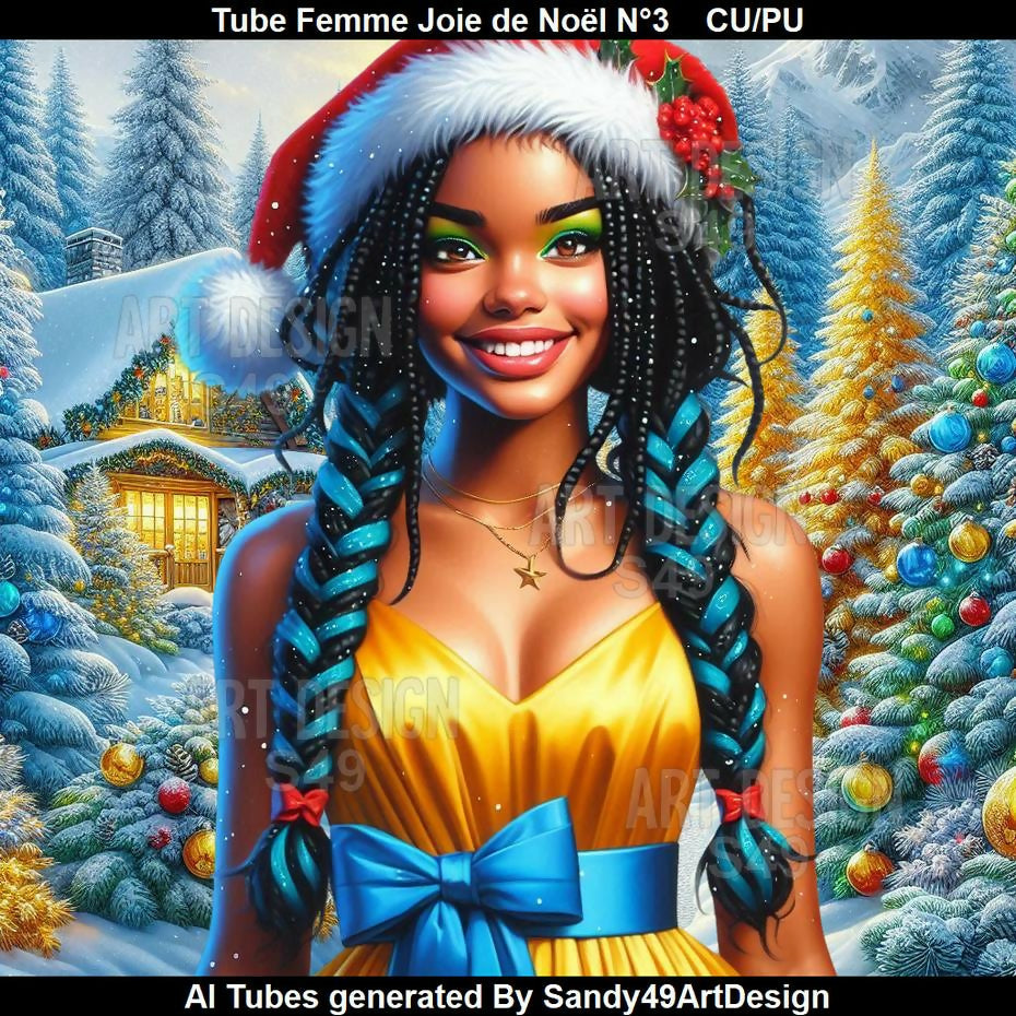 Tube Femme La Joie de Noël N°3