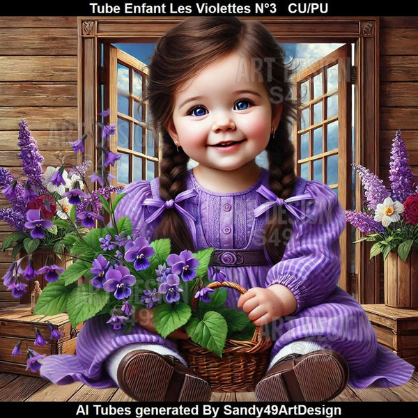 Tube Enfant Les Violettes N°3 – MagicalMoments