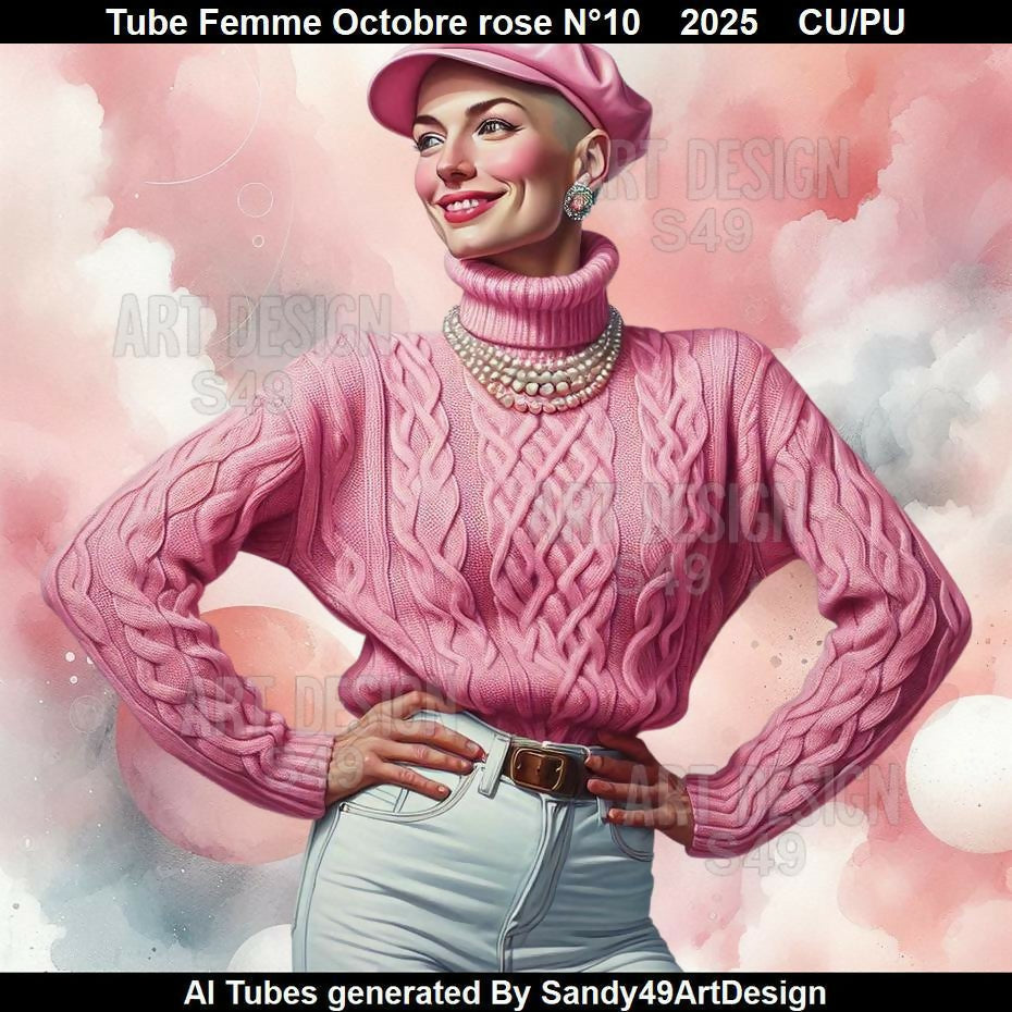 Tube Femme Octobre rose N°10 2025