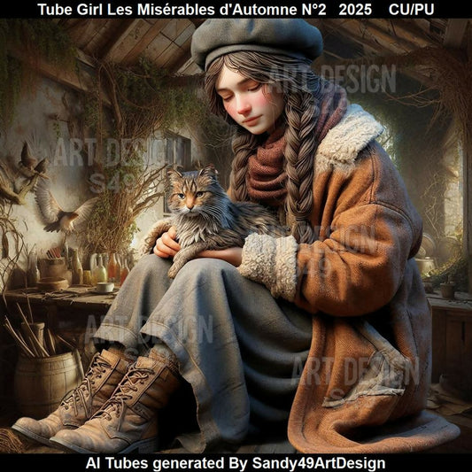 Tube Girl Les Misérables d'Automne N°2 2025