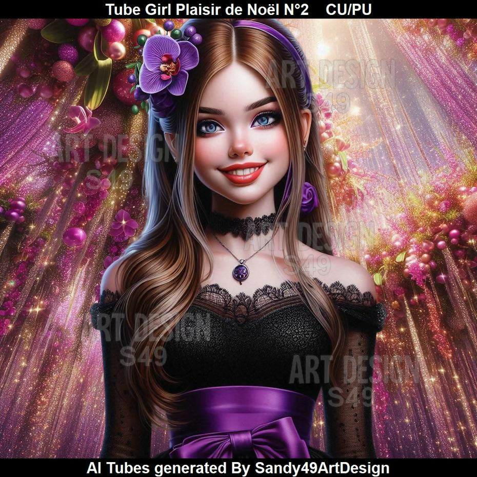 Tube Girl Plaisir de Noël N°2