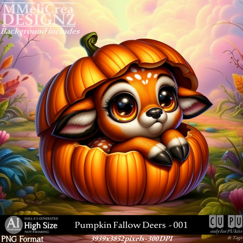 MMD - AI - Pumpkin Fallow Deers - CU001