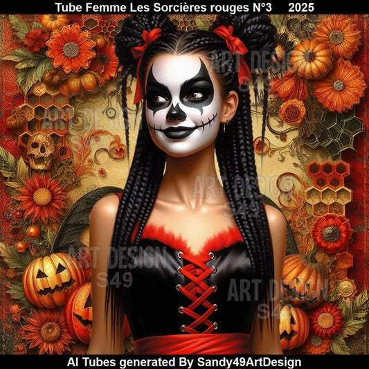 Tube Femme Les Sorcières rouges N°3