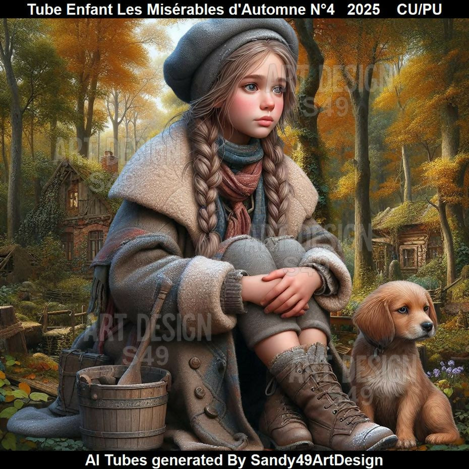 Tube Enfant Les Misérables d'Automne N°4 2025