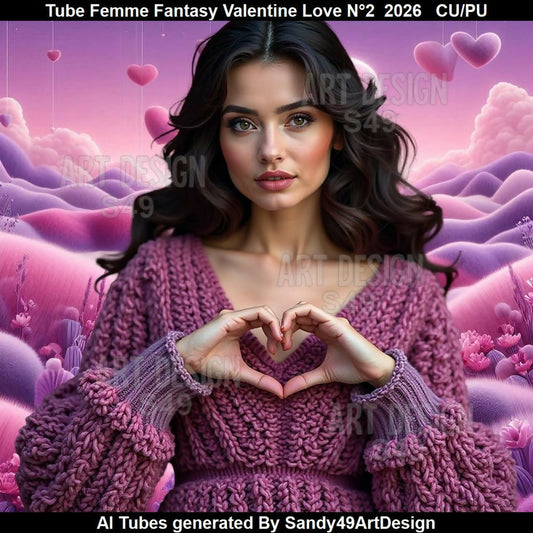 Tube Femme Fantasy Valentine Love N°2 20266
