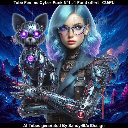 Tube Femme Cyber-Punk N°1