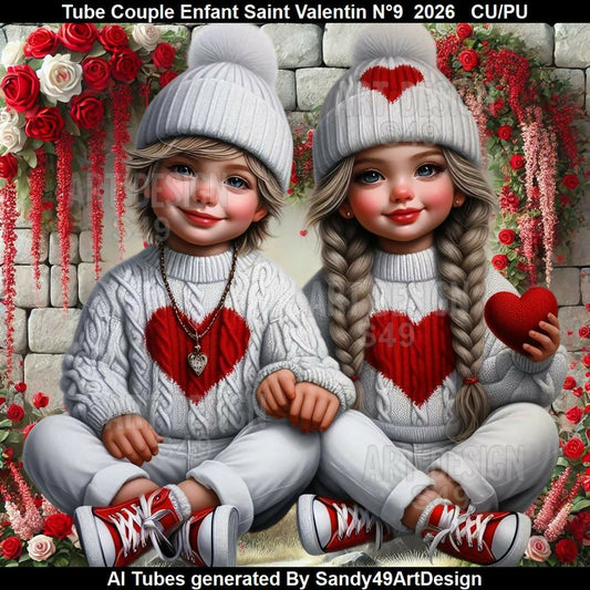 Tube Couple Enfant Saint Valentin N°9 2026